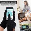 imageFZ FANTASTIC ZONE Womens Winter Warm Touch Screen Gloves Elastic Cuff Thermal Knit Gloves for Women Cold Weather GiftsBlack
