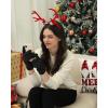 imageFZ FANTASTIC ZONE Womens Winter Warm Touch Screen Gloves Elastic Cuff Thermal Knit Gloves for Women Cold Weather GiftsBlack