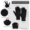imageFZ FANTASTIC ZONE Womens Winter Warm Touch Screen Gloves Elastic Cuff Thermal Knit Gloves for Women Cold Weather GiftsBlack