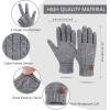imageFZ FANTASTIC ZONE Womens Winter Warm Touch Screen Gloves Elastic Cuff Thermal Knit Gloves for Women Cold Weather GiftsGrey