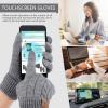 imageFZ FANTASTIC ZONE Womens Winter Warm Touch Screen Gloves Elastic Cuff Thermal Knit Gloves for Women Cold Weather GiftsGrey