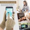 imageFZ FANTASTIC ZONE Womens Winter Warm Touch Screen Gloves Elastic Cuff Thermal Knit Gloves for Women Cold Weather GiftsKhaki