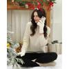 imageFZ FANTASTIC ZONE Womens Winter Warm Touch Screen Gloves Elastic Cuff Thermal Knit Gloves for Women Cold Weather GiftsWhite