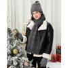 imageWomens Winter Hats Beanie Touchscreen Gloves Long Scarf Set Knit Warm Caps with Pom Fleece Gifts for WomenBlack