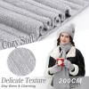 imageWomens Winter Hats Beanie Touchscreen Gloves Long Scarf Set Knit Warm Caps with Pom Fleece Gifts for WomenGrey