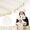 imageWomens Winter Hats Beanie Touchscreen Gloves Long Scarf Set Knit Warm Caps with Pom Fleece Gifts for WomenWhite