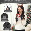 imageFZ FANTASTIC ZONE Winter Fingerless Gloves for Women Men Chenille Warm Knit Working Texting Half Finger Gloves GiftsDark Gray