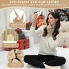imageFZ FANTASTIC ZONE Winter Fingerless Gloves for Women Men Chenille Warm Knit Working Texting Half Finger Gloves GiftsKhaki
