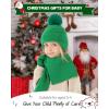 imageToddler Kids Winter Hats Mittens Gloves Scarf Warm Ear Flaps Baby Beanie for 06 12 Months 1 2 3 4 Year Old Girls Boys GiftsGreen