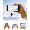 imageWomens Winter Warm Beanie Hat Long Neck Scarf Touchscreen Gloves Set Knit Skull Caps Pompom Fleece GiftsBrown
