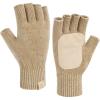 imageFZ FANTASTIC ZONE Winter Fingerless Gloves for Women Men Chenille Warm Knit Working Texting Half Finger Gloves GiftsKhaki