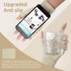 imageFZ FANTASTIC ZONE Winter Fingerless Gloves for Women Men Chenille Warm Knit Work AntiSlip Leather Half Finger Gloves GiftsApricot