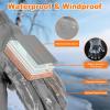 imageFZ FANTASTIC ZONE Winter Waterproof Ski Snow Gloves for Men Women Warm Touchscreen Gloves Windproof Cuff Cycling Driving Running Hiking GiftsLight Grey