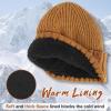 imageFZ FANTASTIC ZONE Mens Winter Beanie Hats for Men Warm Ribbed Knit Hat Ski Snow Skull Caps with Fleece Lined Mens GiftsBrown