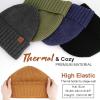 imageFZ FANTASTIC ZONE Mens Winter Beanie Hats for Men Warm Ribbed Knit Hat Ski Snow Skull Caps with Fleece Lined Mens GiftsBrown