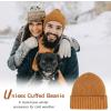 imageFZ FANTASTIC ZONE Mens Winter Beanie Hats for Men Warm Ribbed Knit Hat Ski Snow Skull Caps with Fleece Lined Mens GiftsBrown