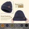 imageFZ FANTASTIC ZONE Winter Beanie Hats for Men Warm Knit Snow Ski Hat Skull Cap with Thick Fleece Lined Mens GiftsDark Blue