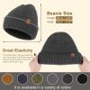 imageFZ FANTASTIC ZONE Winter Beanie Hats for Men Warm Knit Snow Ski Hat Skull Cap with Thick Fleece Lined Mens GiftsDark Grey
