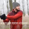 imageFZ FANTASTIC ZONE Winter Beanie Hats for Men Warm Knit Snow Ski Hat Skull Cap with Thick Fleece Lined Mens GiftsGrey