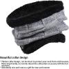 imageMens Winter Beanie Hats Scarf Set Warm Knit Skull Cap Neck Warmer with Fleece Lined Winter Hat for WomenGrey