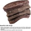 imageMens Winter Beanie Hats Scarf Set Warm Knit Skull Cap Neck Warmer with Fleece Lined Winter Hat for WomenKhaki