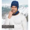 imageMens Winter Beanie Hats Scarf Set Warm Knit Skull Cap Neck Warmer with Fleece Lined Winter Hat for WomenRoyal Blue