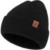 imageFZ FANTASTIC ZONE Winter Beanie Hats for Men Warm Knit Snow Ski Hat Skull Cap with Thick Fleece Lined Mens GiftsBlack