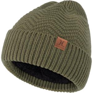 imageFZ FANTASTIC ZONE Winter Beanie Hats for Men Warm Knit Snow Ski Hat Skull Cap with Thick Fleece Lined Mens GiftsArmy Green