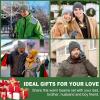 imageMens Winter Hat Long Scarf Touch Screen Gloves Knit Set with Warm Fleece Lined Beanie Hats Neck Warmer Gifts for MenArmy Green White