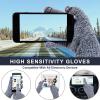 imageMens Winter Hat Long Scarf Touch Screen Gloves Knit Set with Warm Fleece Lined Beanie Hats Neck Warmer Gifts for MenNavy Blue White
