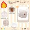 imageFZ FANTASTIC ZONE Toddler Kids Winter Hat Beanie Pompom Warm Fleece Baby Hats 06 12 Months 1 2 3 4 Year Old Girls Boys GiftsBeige