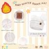 imageFZ FANTASTIC ZONE Toddler Kids Winter Hat Beanie Pompom Warm Fleece Baby Hats 06 12 Months 1 2 3 4 Year Old Girls Boys GiftsCream White