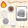 imageFZ FANTASTIC ZONE Toddler Kids Winter Hat Beanie Pompom Warm Fleece Baby Hats 06 12 Months 1 2 3 4 Year Old Girls Boys GiftsGrey