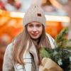 imageFZ FANTASTIC ZONE Winter Beanie Hats for Women with Fleece Lined Knitted Warm Womens Pom Pom Hat Chunky Cable Skull Cap GiftsOatmeal