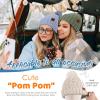 imageFZ FANTASTIC ZONE Winter Beanie Hats for Women with Fleece Lined Knitted Warm Womens Pom Pom Hat Chunky Cable Skull Cap GiftsSky Blue