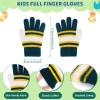 imageKids Toddler Winter Hat Gloves Infinity Scarf Set Warm Beanie Hats Neck Warmer with Fleece for Boys Girls Age 27 Baby GiftsArmy Green