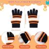 imageKids Toddler Winter Hat Gloves Infinity Scarf Set Warm Beanie Hats Neck Warmer with Fleece for Boys Girls Age 27 Baby GiftsBlack
