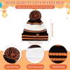 imageKids Toddler Winter Hat Gloves Infinity Scarf Set Warm Beanie Hats Neck Warmer with Fleece for Boys Girls Age 27 Baby GiftsBlack