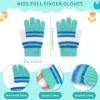 imageKids Toddler Winter Hat Gloves Infinity Scarf Set Warm Beanie Hats Neck Warmer with Fleece for Boys Girls Age 27 Baby GiftsLake Blue