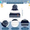 imageKids Toddler Winter Hat Gloves Infinity Scarf Set Warm Beanie Hats Neck Warmer with Fleece for Boys Girls Age 27 Baby GiftsNavy Blue