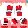 imageKids Toddler Winter Hat Gloves Infinity Scarf Set Warm Beanie Hats Neck Warmer with Fleece for Boys Girls Age 27 Baby GiftsRed