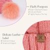 imageFZ FANTASTIC ZONE Womens Pom Pom Winter Hat Warm Cable Knit Beanie Hats for Women Skull Cap with Thick Fleece Lined GiftsPink