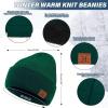 imageWinter Beanie Hat Scarf Touchscreen Gloves Set for Men and Women Beanie Gloves Neck Warmer Set with Warm Knit Fleece LinedDark Green