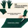 imageWinter Beanie Hat Scarf Touchscreen Gloves Set for Men and Women Beanie Gloves Neck Warmer Set with Warm Knit Fleece LinedDark Green