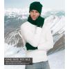 imageWinter Beanie Hat Scarf Touchscreen Gloves Set for Men and Women Beanie Gloves Neck Warmer Set with Warm Knit Fleece LinedDark Green