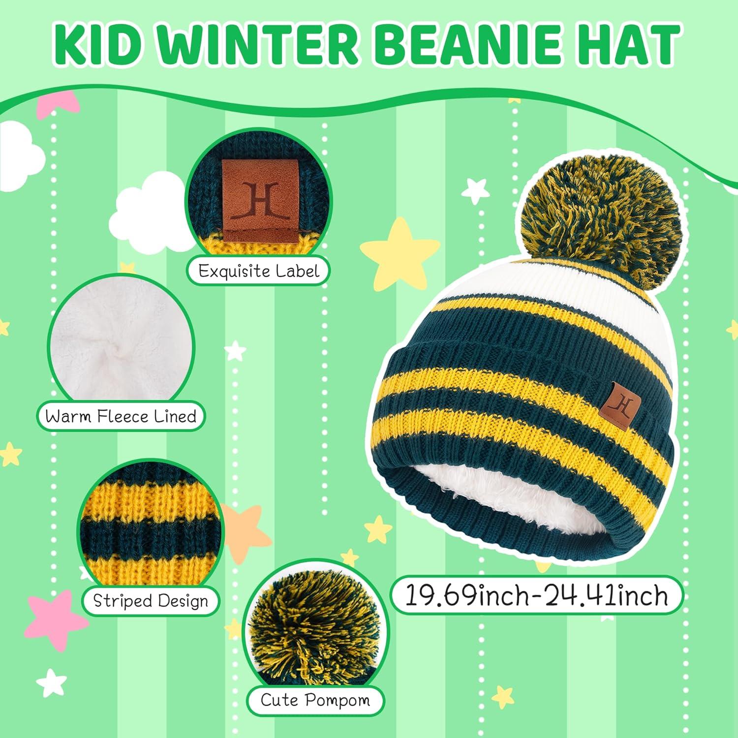 imageFZ FANTASTIC ZONE Kids Toddler Winter Hat Beanie with Warm Fleece Ski Baby Hats for 27 Years Skull Cap Baby Boys Girls GiftsArmy Green