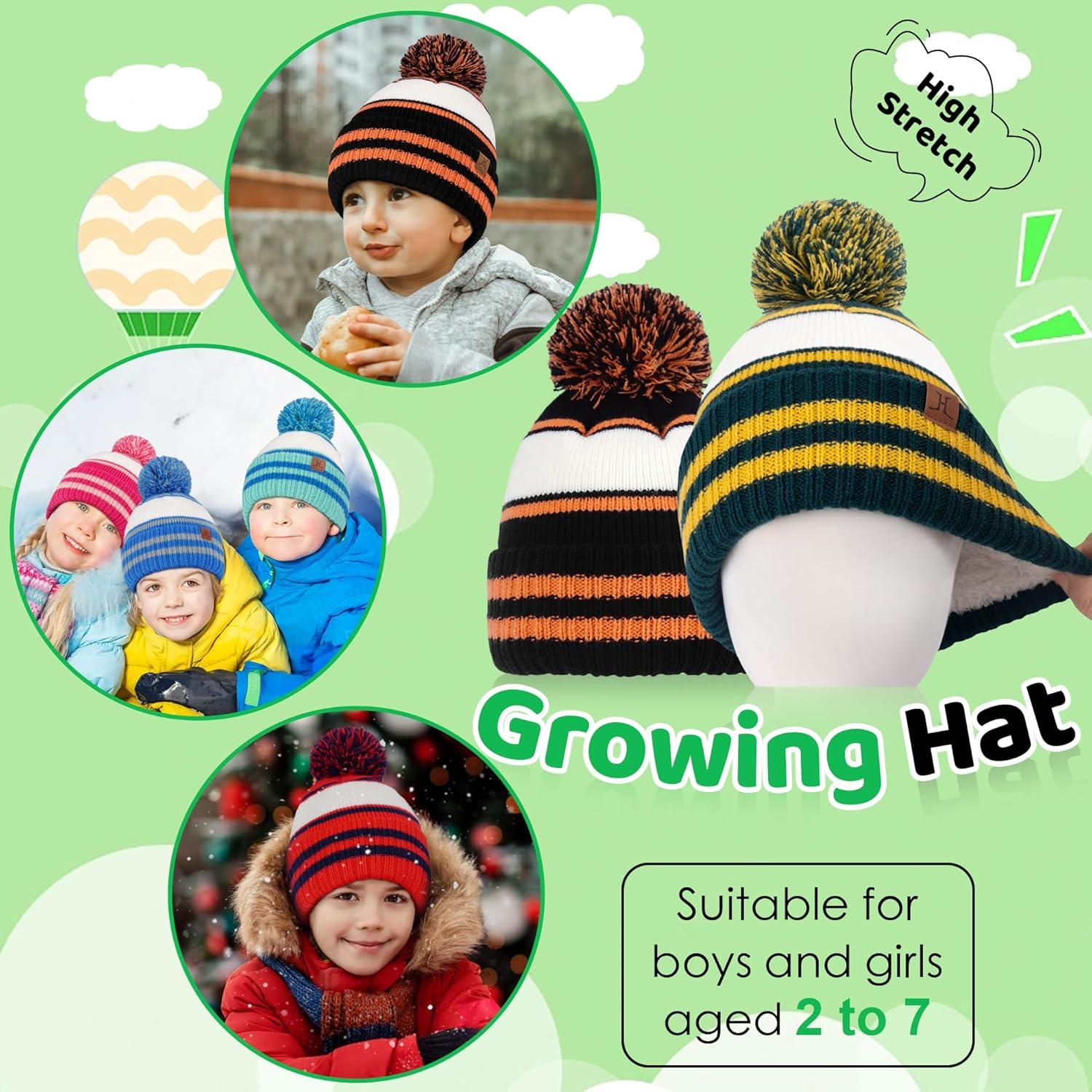 imageFZ FANTASTIC ZONE Kids Toddler Winter Hat Beanie with Warm Fleece Ski Baby Hats for 27 Years Skull Cap Baby Boys Girls GiftsArmy Green