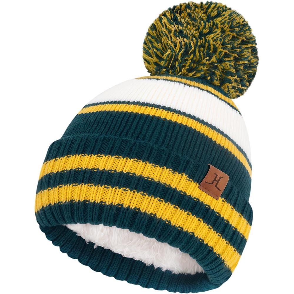 imageFZ FANTASTIC ZONE Kids Toddler Winter Hat Beanie with Warm Fleece Ski Baby Hats for 27 Years Skull Cap Baby Boys Girls GiftsArmy Green