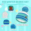 imageFZ FANTASTIC ZONE Kids Toddler Winter Hat Beanie with Warm Fleece Ski Baby Hats for 27 Years Skull Cap Baby Boys Girls GiftsLake Blue