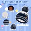 imageFZ FANTASTIC ZONE Kids Toddler Winter Hat Beanie with Warm Fleece Ski Baby Hats for 27 Years Skull Cap Baby Boys Girls GiftsNavy Blue